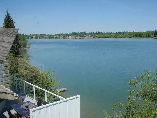 View across Crystal Lake from a deck
